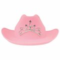 Goldengifts Pink Felt Cowgirl Hat with Tiara, 6PK GO2796472